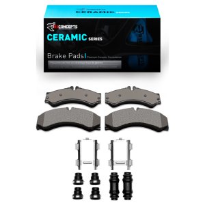 Dodge Sprinter 2500 Brake Pads - Front/Rear - R1 Concepts - Ceramic Pads & Hardware Kit - `02-`06
